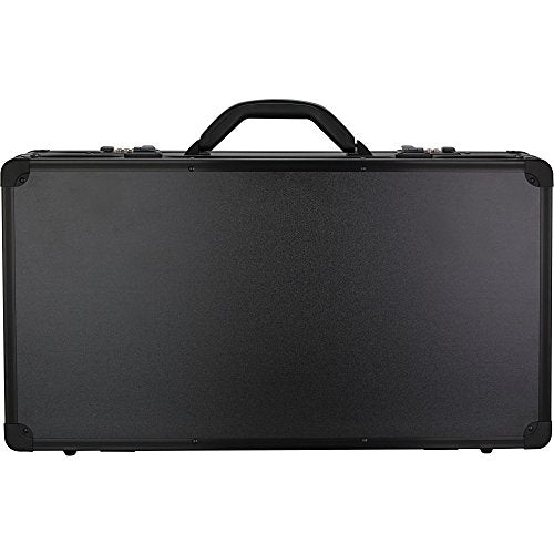 SunRise C4102 Barber Stylist Lock Attached Carrying Portable Travel Case Organizer Storage Display, Black Matte (C4102PPAB) , 22x13x4.25 Inch (Pack of 1)