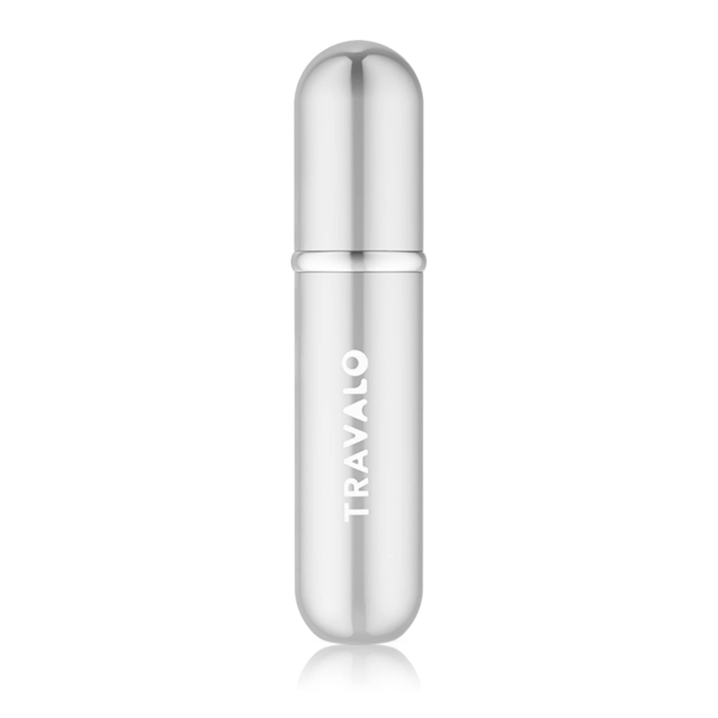 Travalo Classic HD Perfume Atomizer | Genie-S TSA Approved Travel Perfume Bottle Refillable | Reusable Airtight Easy-Fill Mini Pump Sprayer | Lightweight Elegant Design w/Volume Window Silver 0.17oz
