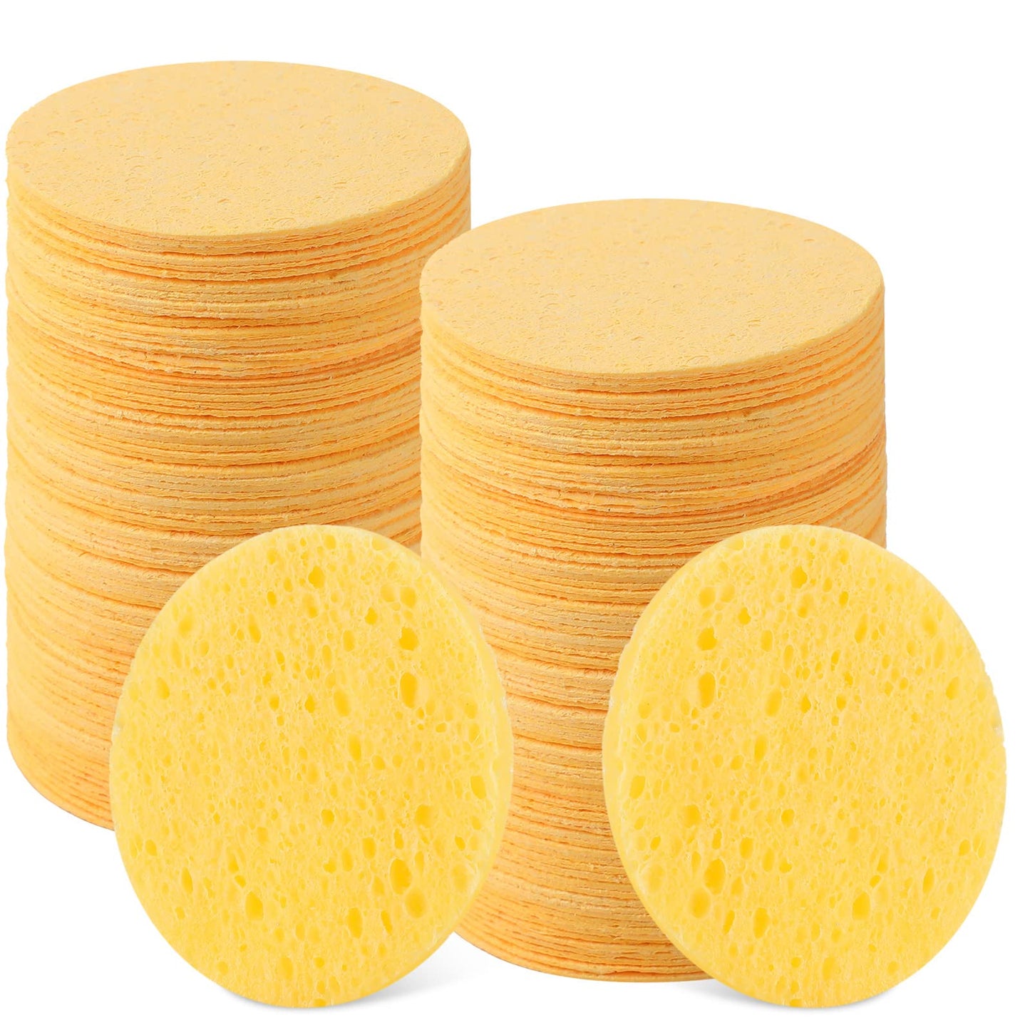 150 Pieces Compressed Facial Sponges Natural Face Sponge Compressed Sponges for Facial Cleansing Gentle Exfoliating Face Exfoliator Sponge Spa for Makeup Removal Massage Disposable Face Cleansing Pads