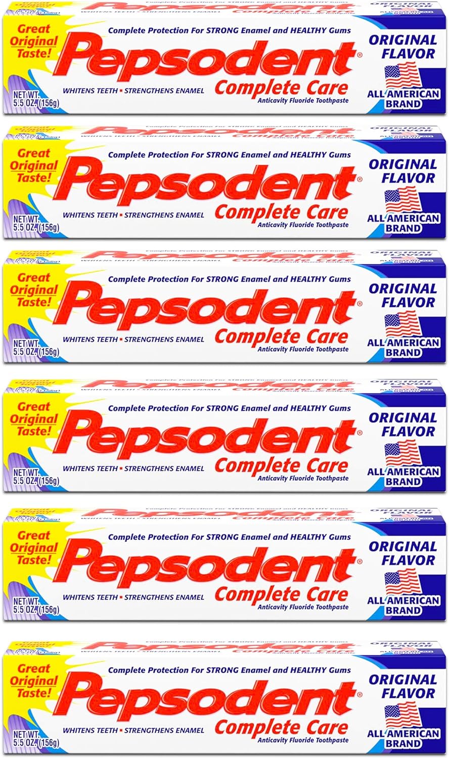 Pepsodent Complete Care Toothpaste Original Flavor 5.5 oz ( Pack of 6)