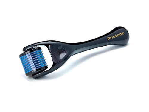 Titanium Needle Roller for Face Hair Beard - 540 .25mm Needles for Beauty Skin Care - Kit with The Best Home Cosmetic Tool and Storage Case for Pro Treatment - Useful eBook - for Women and Men