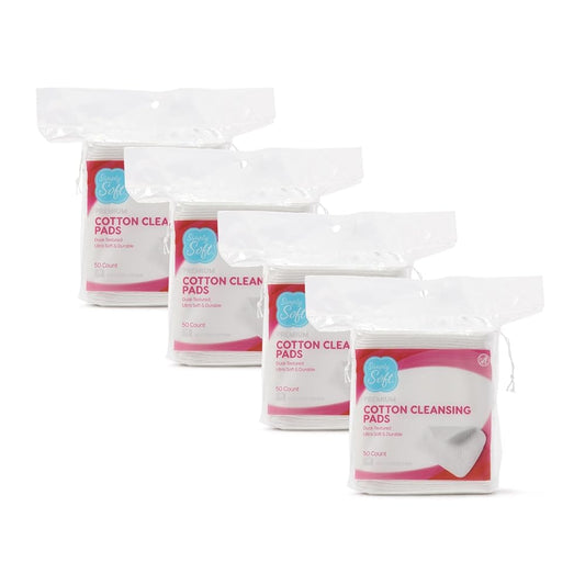 Simply Soft Premium Jumbo Cotton Cleansing Pads, 100% Pure Cotton, Large 3.5Ó x 4.5Ó Cotton Pads (200 Count)
