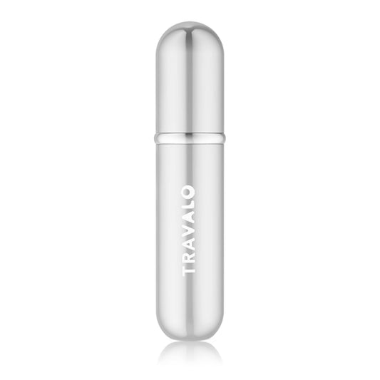 Travalo Classic HD Perfume Atomizer | Genie-S TSA Approved Travel Perfume Bottle Refillable | Reusable Airtight Easy-Fill Mini Pump Sprayer | Lightweight Elegant Design w/Volume Window Silver 0.17oz