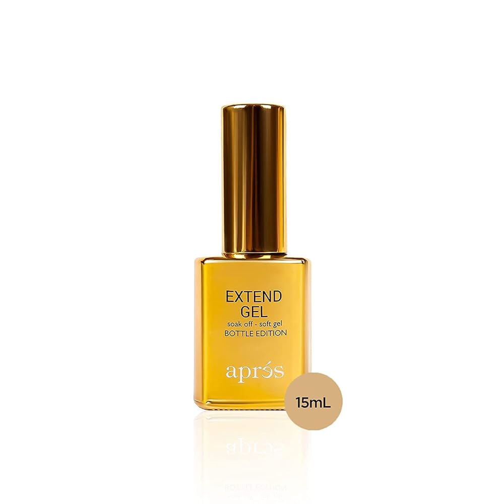 AprŽs Extend Gel Gold Bottle Edition - Gel-X Tips Adhesive (15 ml)