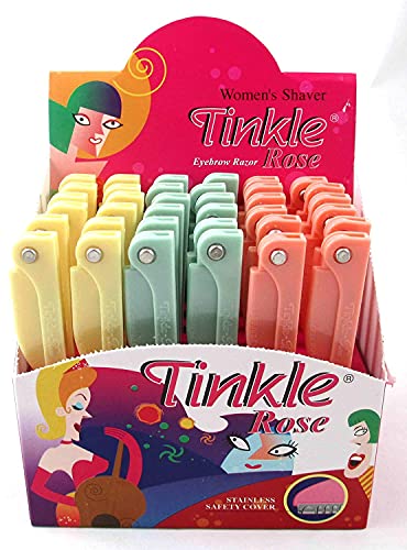 Tinkle Women's- Shaver Rose Razors - (1) Box - (36) PCS - Stainless Steele