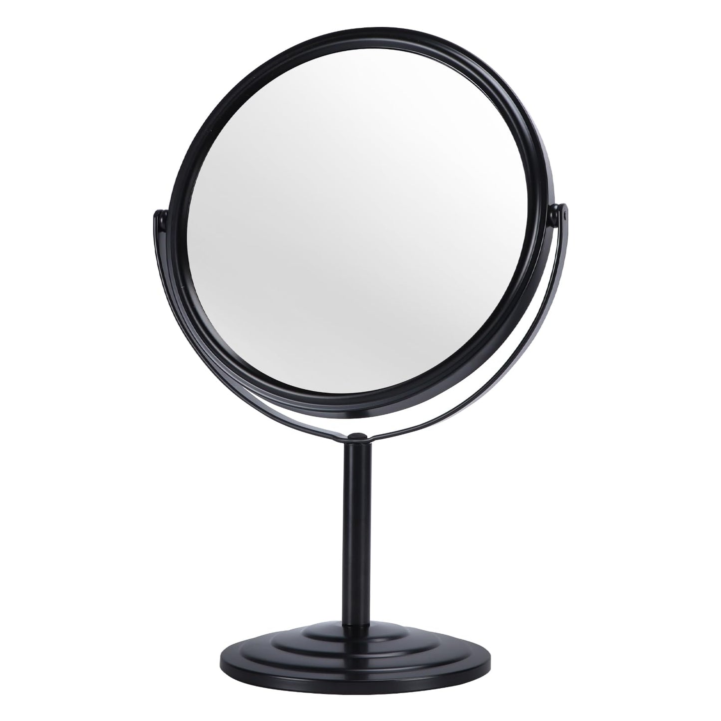 Wtrgas 1X 3X Magnifying Makeup Mirror Vanity Mirror for Tabletop Desk, Black Standing Bathroom Cosmetic Mirror, Portable Double Sided Magnification Mirror