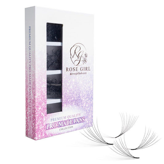 ROSE GIRL LOOSE MIX 4-1000 Hand Fan-Natural Look Volume Eyelashes 3D-16D C CC D DD Curl-False Lashes Extensions-Faux Mink Lashes-Thickness 0.03~0.1mm- 8~20mm Length(Mix 10D-0.05-C- 9-10-11-12 mm)