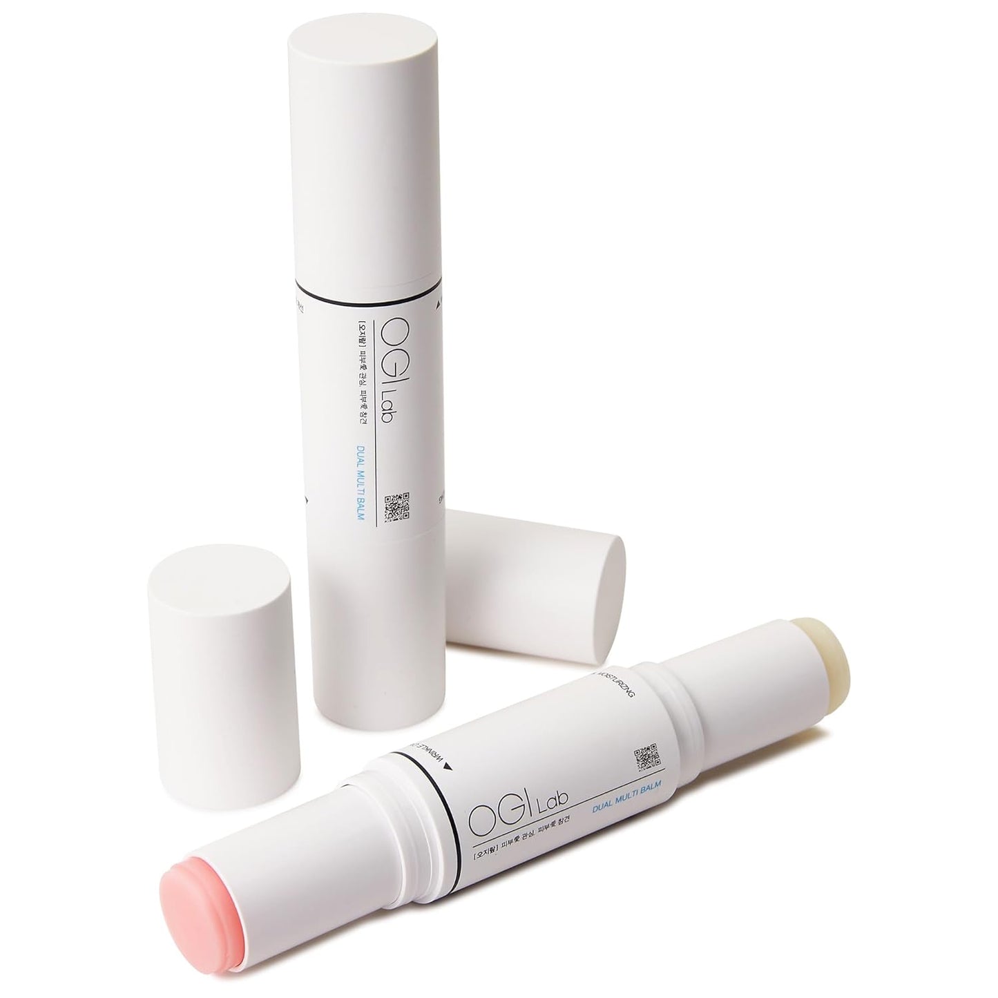OGILab Dual Multi Balm Stick - Korean Skin Care Face Moisturizer for Skin Lift,Glow,Hydration - Brightening,Firming,Wrinkle Reduction - Apply on Face,Undereye,Lips,Neck. 8g/0.28oz+8g/0.28oz=16g/0.56oz