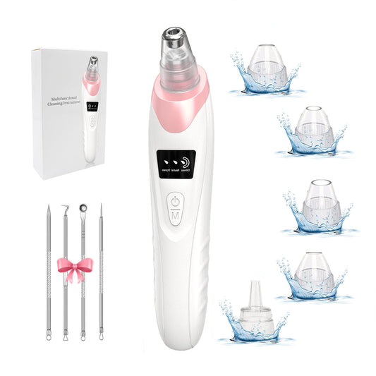 2024 Newest Blackhead Remover Pore Vacuum,Facial Pore Cleaner-5 Suction Power,5 Probes,USB Rechargeable Blackhead Vacuum Kit Electric Acne Extractor Tool for Adult