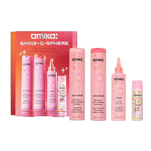 amika shine-o-sphere shine + protect routine set