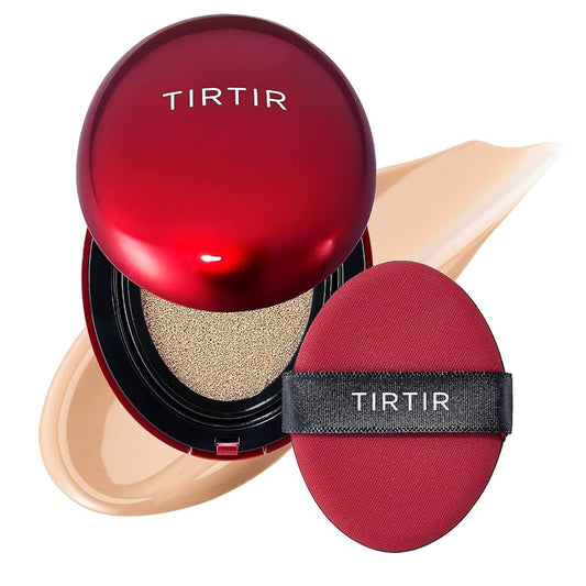 TIRITR Mask Fit Red Cushion Foundation | Japan's No.1 Choice for Glass skin, Long-Lasting, Lightweight, Buildable Coverage, Radiant Semi-Matte Finish, All Skin Types, Korean Cushion Foundation