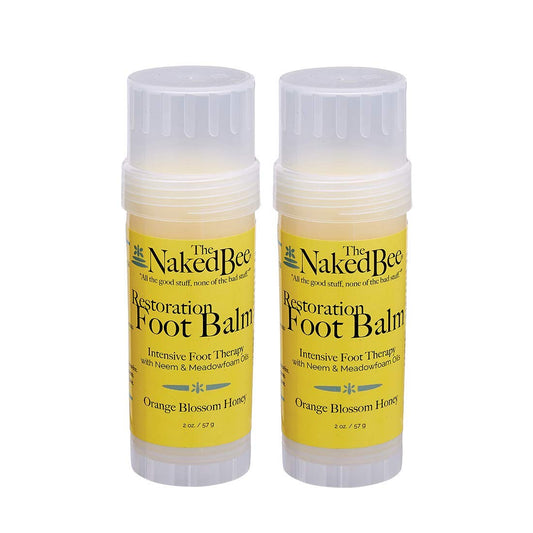 The Naked Bee Orange Blossom Honey Restoration Foot Balm, 2 Oz - 2 Pack