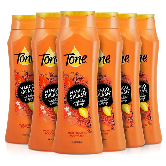 Tone Body Wash, Mango Splash,18 Fl Oz (Pack of 6)