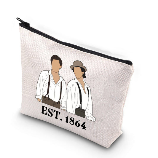 TSOTMO Salvatore Brothers Established 1864 Vampire Fans Gift Stefan and Damon Zipper Pouch Makeup Bag (Brother 1864)