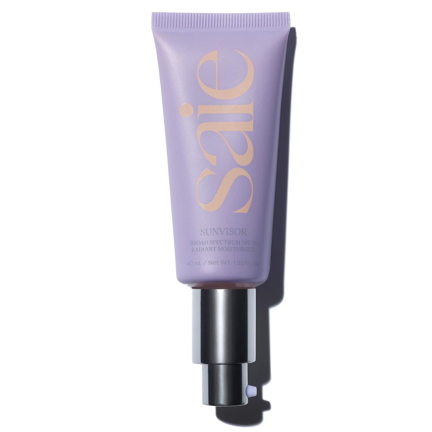 Saie Sunvisor Broad Spectrum Sunscreen Moisturizer with SPF 35 - Hydrating Face Moisturizer & Sunscreen with 100% Mineral Zinc Oxide - Sheer Golden Pearl for a Radiant Glowy Finish (1.35 fl oz)