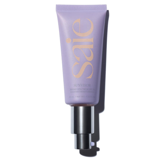 Saie Sunvisor Broad Spectrum Sunscreen Moisturizer with SPF 35 - Hydrating Face Moisturizer & Sunscreen with 100% Mineral Zinc Oxide - Sheer Golden Pearl for a Radiant Glowy Finish (1.35 fl oz)