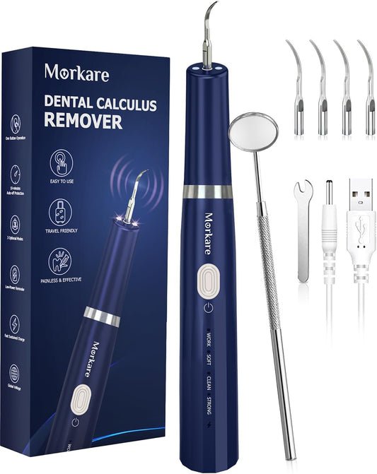 Plaque Remover for Teeth, Tartar Remover for Teeth 3 Modes and 4 Heads, Teeth Cleaner for Home