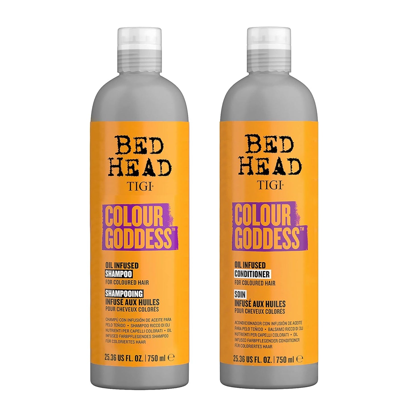TIGI Bed Head Shampoo & Conditioner For Colored Hair Colour Goddess With Sweet Almond & Coconut Oils 2 x 25.36 fl oz