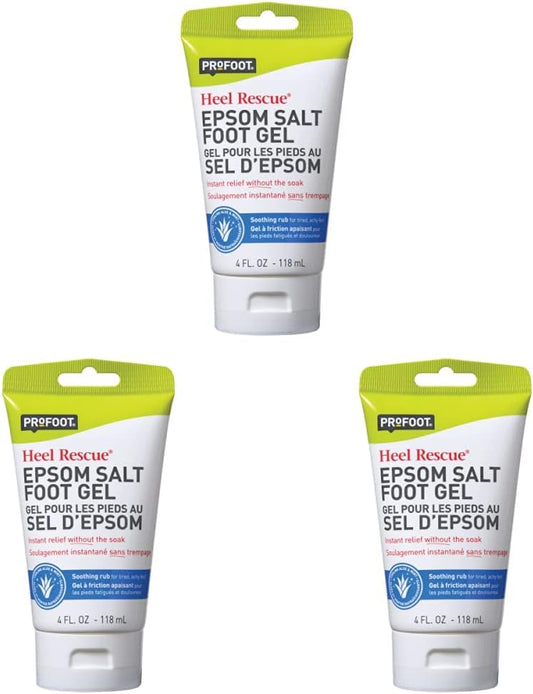 Profoot Epsom Salt Foot Gel, 4 Ounce, Soothing Relief for Painful, Tired, Aching Feet or Arthritis, Ditch the Foot Bath for Instant Relief (Pack of 3)