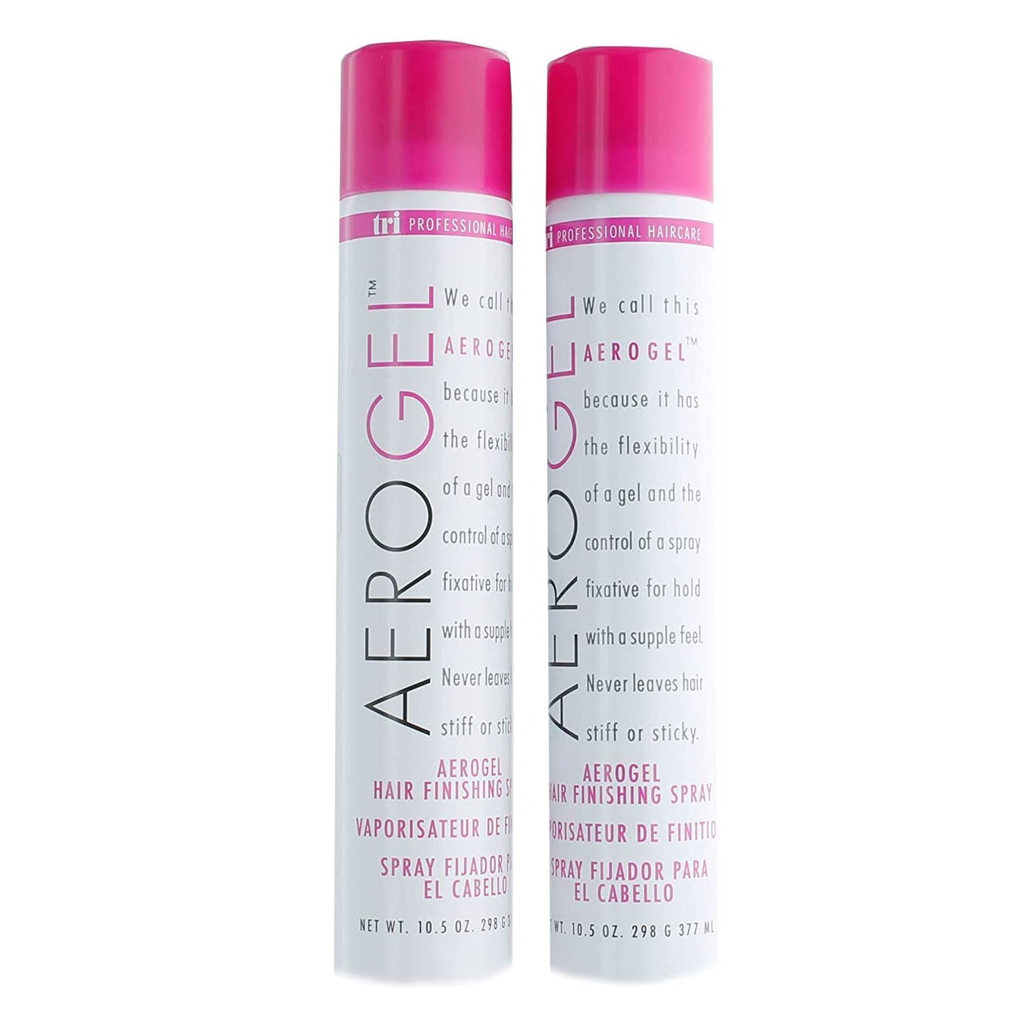 TRI Aerogel Hairspray - Non-Toxic Hair Finishing Spray for Styling, Volumizing and Holding Curly Hair with Flexible Hold - For Women and Men - Pack of 2 (10.5 Oz)
