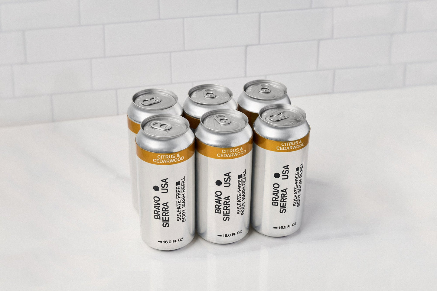 6-PACK BODY WASH REFILLS - CITRUS & CEDARWOOD